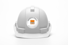 Helmaufkleber Safety First (60 x 60 mm)