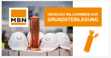 Werbebanner Grundsteinlegung (340 x 173 cm)