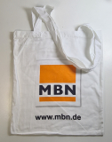 Baumwolltasche wei mit langen Henkeln (VE = 25 Stck)